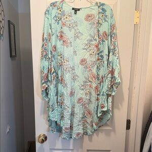 torrid Mint Floral Kimono Cover-Up